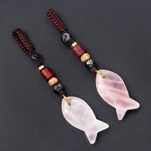 Vendite calde <span class=keywords><strong>ciondolo</strong></span> in <span class=keywords><strong>ametista</strong></span> <span class=keywords><strong>naturale</strong></span> pietre curative pesce portachiavi per collana a maglia a mano regalo - Product Image 6