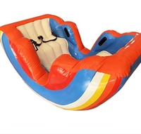 Prix d'usine commercial gonflable hermétique Pirate arc-en-ciel balançoire bateau à bascule bateau pastèque pour 4/6 personnes