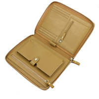 Porte-documents en cuir galet mallette de rangement de fichiers organisateur électronique dossier Tech Folio avec fente pour carte poche pour téléphone