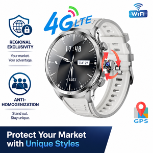 Montre intelligente H19 4G, écran AMOLED de <span class=keywords><strong>1</strong></span>.75 pouces, caméra rotative, prend en charge les appels vidéo HD, carte Sim de 3 Go + 32 Go, suivi du sommeil, e-mail - Product Image 4