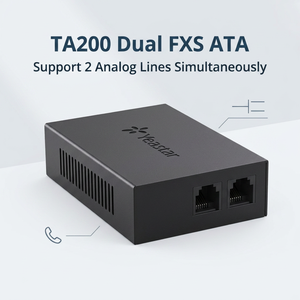Yeastar TA200 VoIP ATA: อะแดปเตอร์โทรศัพท์แบบอนาล็อก 2 พอร์ต FXS, รองรับ SIP และ IAX, การจัดการเครือข่ายแบบปลอดภัยด้วย <span class=keywords><strong>HTTPS</strong></span>/<span class=keywords><strong>SSH</strong></span>/FTP - Product Image 5