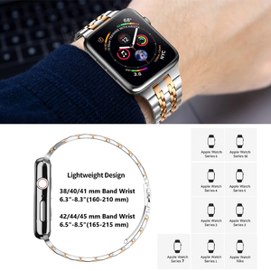 Bracelet de montre en métal pour iWatch Series 8 7 6 5 4, bracelet en acier inoxydable pour <span class=keywords><strong>Apple</strong></span> <span class=keywords><strong>Watch</strong></span> <span class=keywords><strong>Ultra</strong></span> 49 mm 44 mm 45 mm 40 mm 41 mm - Product Image 3