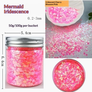 Lentejuelas iridiscentes para decoración <span class=keywords><strong>de</strong></span> uñas, 50g 100g, en botella con tapa <span class=keywords><strong>de</strong></span> aluminio, para maquillaje <span class=keywords><strong>de</strong></span> ojos, cosméticos y resina, transfronterizas - Product Image 5