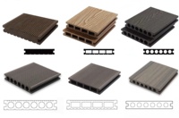 Plancher composite bois-plastique moderne pour extérieur, surface en bois grainé en relief 3D, terrasse, jardin, bricolage