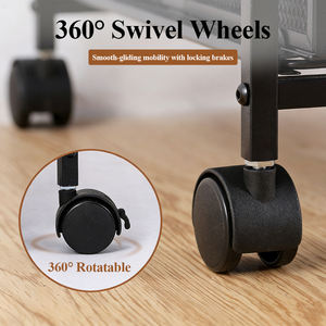 Étagère de rangement mobile robuste pour dossiers, gain de place, sur pied, avec <span class=keywords><strong>roulettes</strong></span> verrouillables - Product Image 2