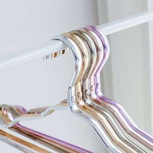 Space-age aluminum alloy <b>clothes</b> hanger, dormitory student light luxury high-end <b>gold</b> <b>clothes</b> hanger, home <b>clothes</b> hanger, - Product Image 2
