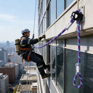 Corda Premium Durevole Kernmantle con Laccio di Sicurezza Regolabile per Arrampicata su Roccia, Alpinismo, Campeggio ed Escursionismo - Product Image 2