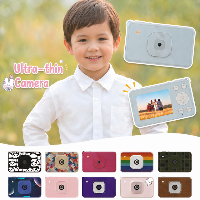 Customizable Color Patterns Ultra Thin Card-sized 1080P Video Recorder Kids Children Digital Camera for Portable Travel