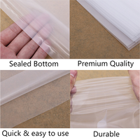 Sacs en polyéthylène transparents multi-usages à ouverture plate, sacs en plastique PE, emballage en plastique, sacs d'emballage à ouverture plate