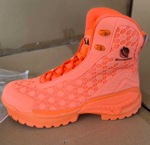 Bottes de randonnée tactiques d'extérieur AS33 5AA, orange fluorescent, design en maille nid d'abeille, bottes montantes de protection de la cheville, durables - Product Image 2