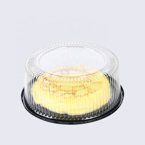 <span class=keywords><strong>Lesui</strong></span> 10 pouces rond transparent emballage de gâteau boîte à dessert jetable en plastique transparent récipient à gâteau avec couvercle - Product Image 4