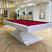 Table de billard 8 ou 9 boules en bois massif, design élégant, prix d'usine, avec accessoires gratuits et éclairage LED