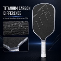 Raquette de pickleball en titane thermoformé Zero Ring avec face en carbone, texture rugueuse, contrôle de la rotation, logo personnalisé, marque privée, OEM, ODM