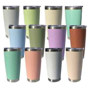 Vaso de acero inoxidable de 20 oz con aislamiento al vacío, con tapa y pajita, reutilizable, para el hogar, viajes, oficina y uso al aire libre. - Product Image 1