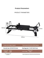 BOYA PR-01 Lit de Pilates portable et réglable, durable, pliable avec roues, léger, écologique, couleur et logo personnalisables