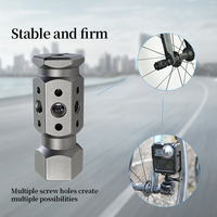 Support d'axe de roue de vélo en alliage d'aluminium sur mesure avec technologie de découpe CNC, réutilisable pour caméra de vlogging Max