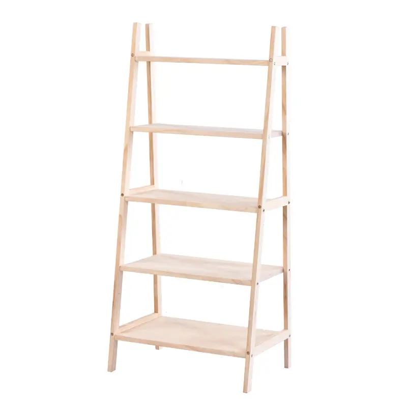 standing 5 tier thick wood shelf/ hat rack