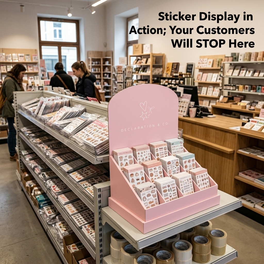 Custom Cardboard Countertop Display Stand Retail Counter Organizer Rack for Stickers Lipstick Cosmetics Toys Small Products — view 2