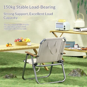 Chaise de camping pliable légère et portable, chaise longue de <span class=keywords><strong>plage</strong></span> confortable avec sangle de transport, chaise d'extérieur durable pour le camping - Product Image 4