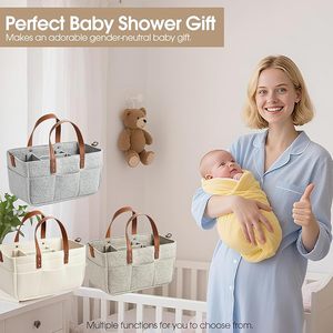 Cesta de Almacenamiento para Guardería a <span class=keywords><strong>Precio</strong></span> de Fábrica, Organizador de Pañales para Bebés, para la Estación de Cambio de Pañales, Artículos Esenciales para Recién Nacidos - Product Image 5