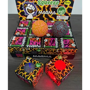 NeeDoh Magma Smack, Juguete Antiestrés Luminoso con Textura de Lava y Meteorito, Bola de Apretar - Product Image 6