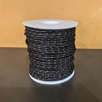Corde tressée creuse en nylon haute résistance de 2 mm 50 m, 3/4 brins torsadés, noire, multi-usages, pour usage extérieur, kite-surf
