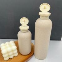 Botol Plastik Jerami Gandum 100ml 250ml 500ml dengan Tutup Flip untuk Sabun Cair, Sampo, Perawatan Kulit Tubuh, Sanitizer