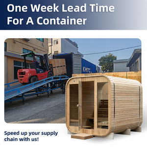 Alphasauna Outdoor Fasssauna für 4 Personen, Quadratisch mit Rotlichttherapie, Neues Design zum Spitzenpreis, Außenverkleidung aus Hemlocktanne – Neu & Stilvoll! - Product Image 2