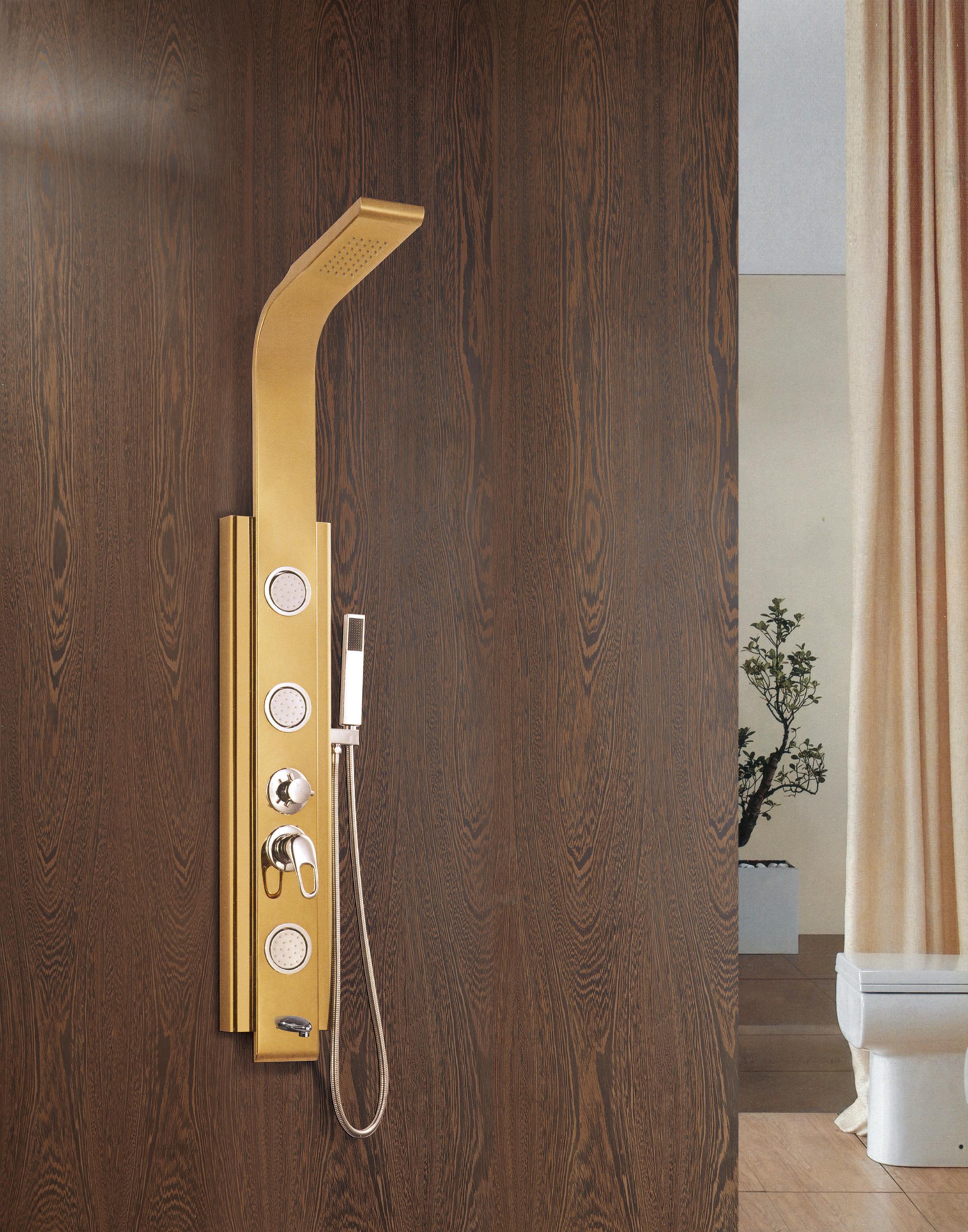 Кран для ванной, материал: поверхностного монтажа дождевой ванны панель Колонка смеситель для душа с термостатический клапан смеситель для душа