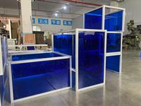 Cadre de profil d'extrusion en aluminium de fente de 4040 T avec le panneau acrylique bleu pour les couvertures de protection de machine de CNC de chaîne de montage
