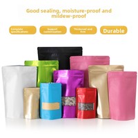 Sachets Doypack refermables en aluminium coloré de qualité alimentaire pour emballage de thé, café, aliments pour chats et chiens, et appâts