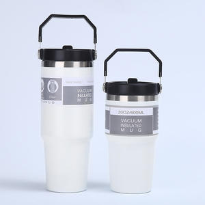Gobelet isotherme sport en acier inoxydable 30 oz avec logo personnalisé, poignée, isolation thermique de 6 à 12 heures, cadeaux d'affaires - Product Image 6