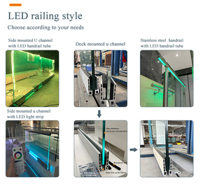 Biệt thự nhà sàn kính lan can mái ban công lan can khách sạn bên gắn nhôm U kênh không thấm nước dẫn ánh sáng kính lan can - Product Image 3