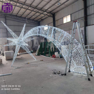 Large Illuminated Star Display with LED Motif <b>Lighting</b> for Commercial Holiday and Landscape Decoration - Product Image 5
