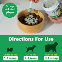 OIMMAI 120g Poudre naturelle de nettoyage dentaire pour chiens avec probiotiques et algues marines - Contrôle de la plaque et du tartre, complément de soins dentaires pour animaux de compagnie