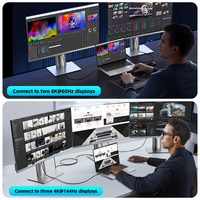 Cable Coaxial Thunderbolt 5 de Transferencia de Datos y Video DP2.1 de Ultra Velocidad de 80 Gbps, Cable de Carga Rápida USB4 Tipo C de 240 W