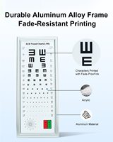 Tabla de Prueba Visual Digital Multifuncional con Opciones de Gráficos, Tabla de Agudeza Visual LED para Pruebas de Visión a Distancia WB-1112F
