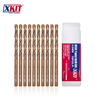 Forets hélicoïdaux XKIT 4,9 mm HSSE M35 Co5% - DIN338 pour perçage du métal et de l'acier inoxydable (en stock dès maintenant)