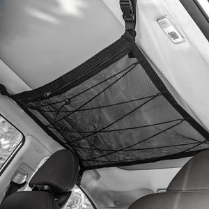 Plafond universel de voiture Sac filet de rangement en polyester pour porte-bagages - Product Image 1