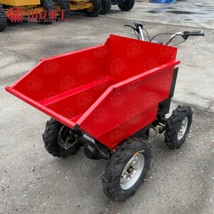 Mini Dumper Elettrico con Carico di 400kg, Corpo in Acciaio, Ribaltamento Idraulico, per Costruzioni, Fattorie e Giardini - Product Image 4