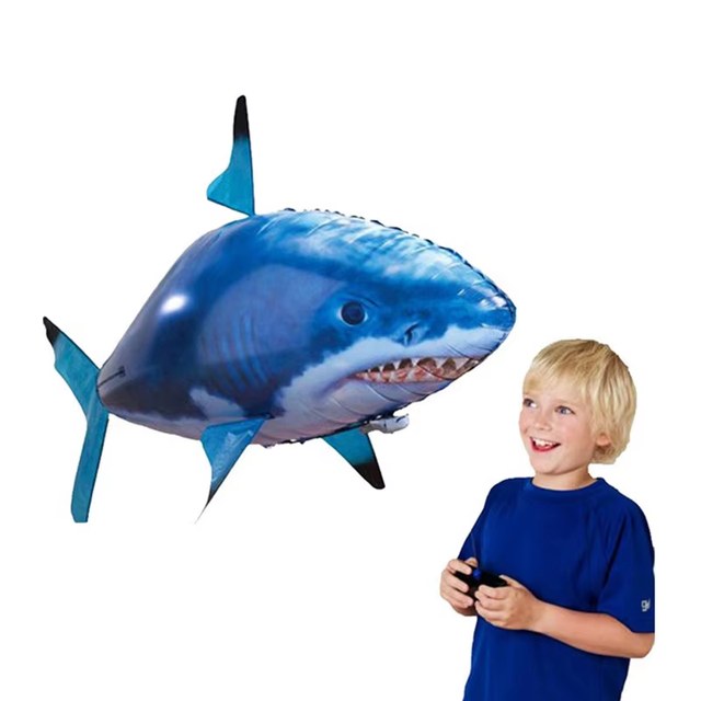 DWI 2.4G 4Channels Inflatable Flying Fish Toys RC Animal Flying Fish Ballo0n Remote Control Plane Drone Toy for Kids Gift