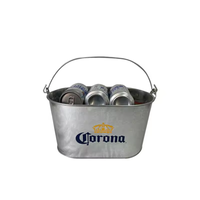 Grand Seau à Glaçons/Bière à Double Paroi en Acier Inoxydable, Impression Motif Eau, Métal, 5L 10L 12L