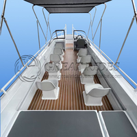 Bateau de vitesse professionnel en aluminium de 7.5m Coque lisse de 25 pieds pour usage privé ou commercial