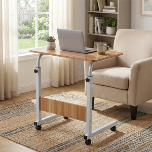 Bureau d'étude pour étudiants, convertible, pliable, réglable, en métal, avec roulettes, pour l'apprentissage à domicile - Product Image 4