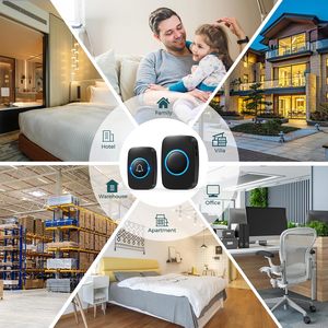 Sonnette sans fil en gros avec LED, étanche IP44, bouton tactile, volume réglable sur 5 niveaux, installation facile, sonnerie puissante - Product Image 5