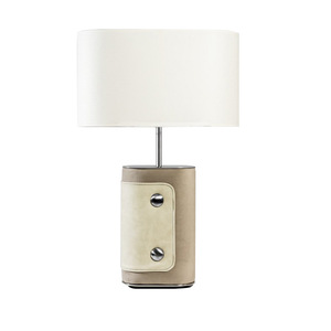 Lampe de table avec base en cuir, ampoule LED E26, 220V, commande par interrupteur, éclairage de bureau pour chambre à coucher - Product Image 5
