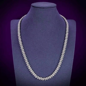 <span class=keywords><strong>Cadena</strong></span> Cubana de Plata de Ley 925 con Eslabones Cruzados, con Moissanita VVS de Color D, GRA Iced Out Bling, de 8MM, para Hombre, que Pasa la Prueba del Detector - Product Image 4
