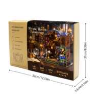 Vente d'usine de Guangzhou Nouveau produit M2625 Librairie Mystique Haven Maison de poupée en bois Mini maison de poupée Kit de maison de poupée miniature DIY