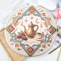 StarLuckINT Nouveau Design Assiette de Présentation 13'' en Plastique PP Peint par Pulvérisation pour Événements Festifs, Vaisselle Élégante, Décoration pour Mariages et Fêtes