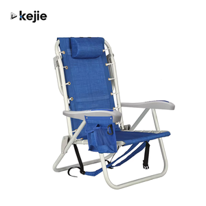 كرسي استلقاء قابل للطي من الألومنيوم بتصميم عصري مع مسند للرأس للاسترخاء في الهواء الطلق على شاطئ البحر من كيجي - Product Image 1